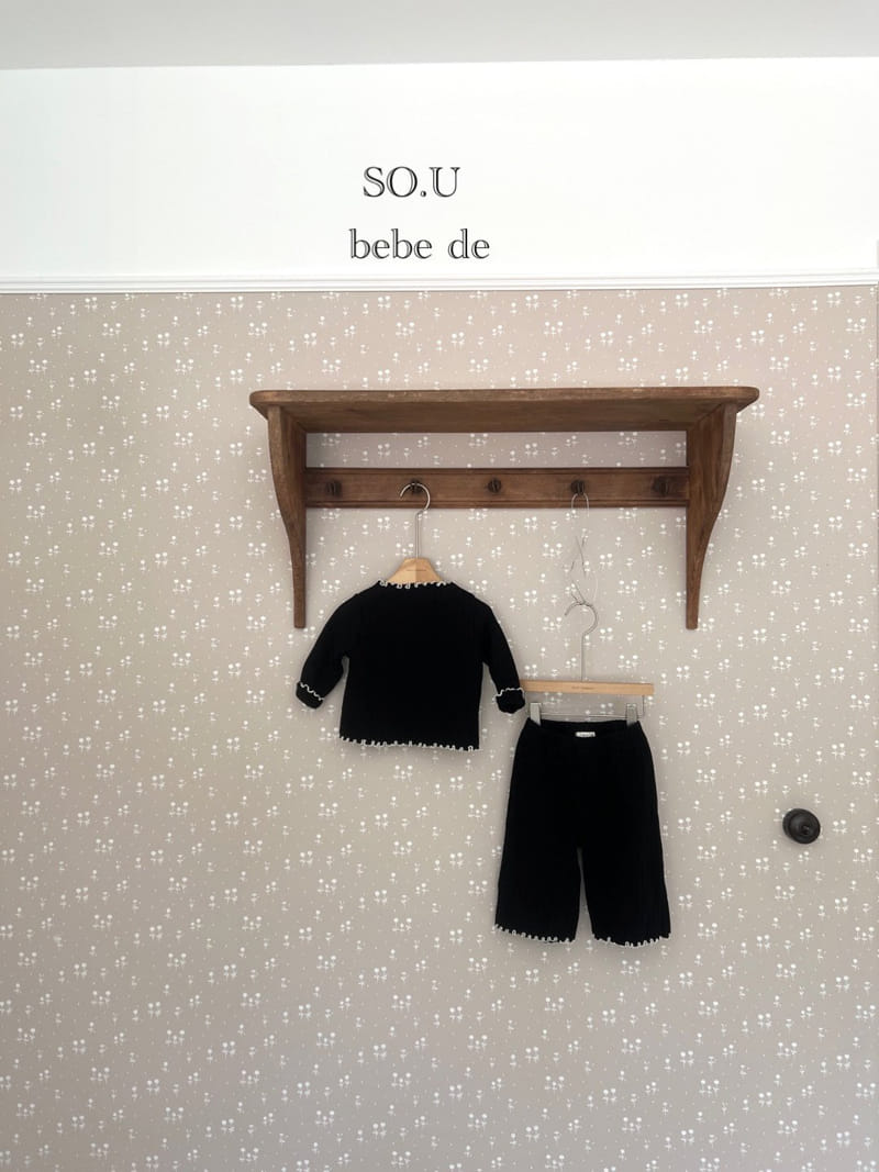 So U - Korean Baby Fashion - #babywear - Terry Rib Top Bottom Set