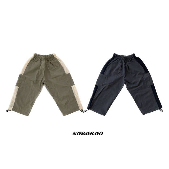 Soboroo - Korean Children Fashion - #kidsshorts - Line Woven Pants with Mom