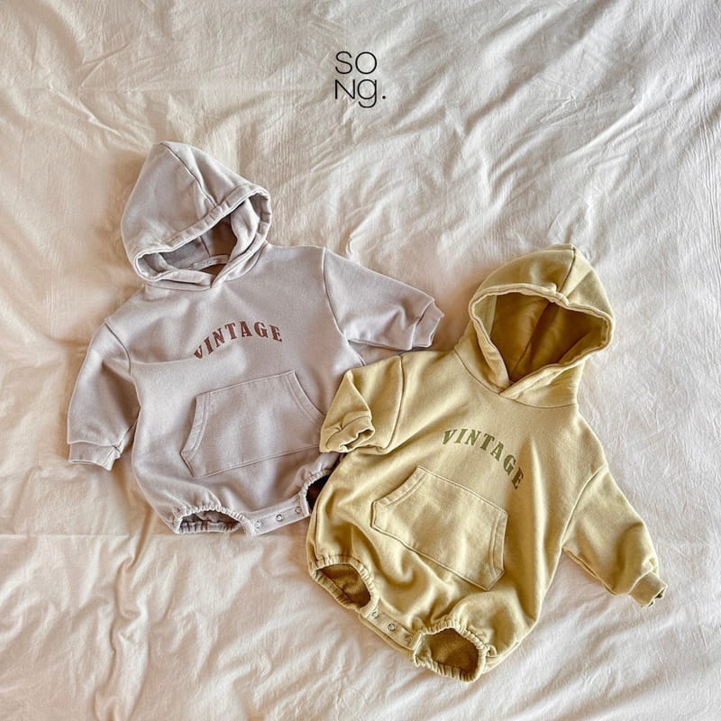 Song - Korean Baby Fashion - #babyboutiqueclothing - Vintage Hoody Bodysuit