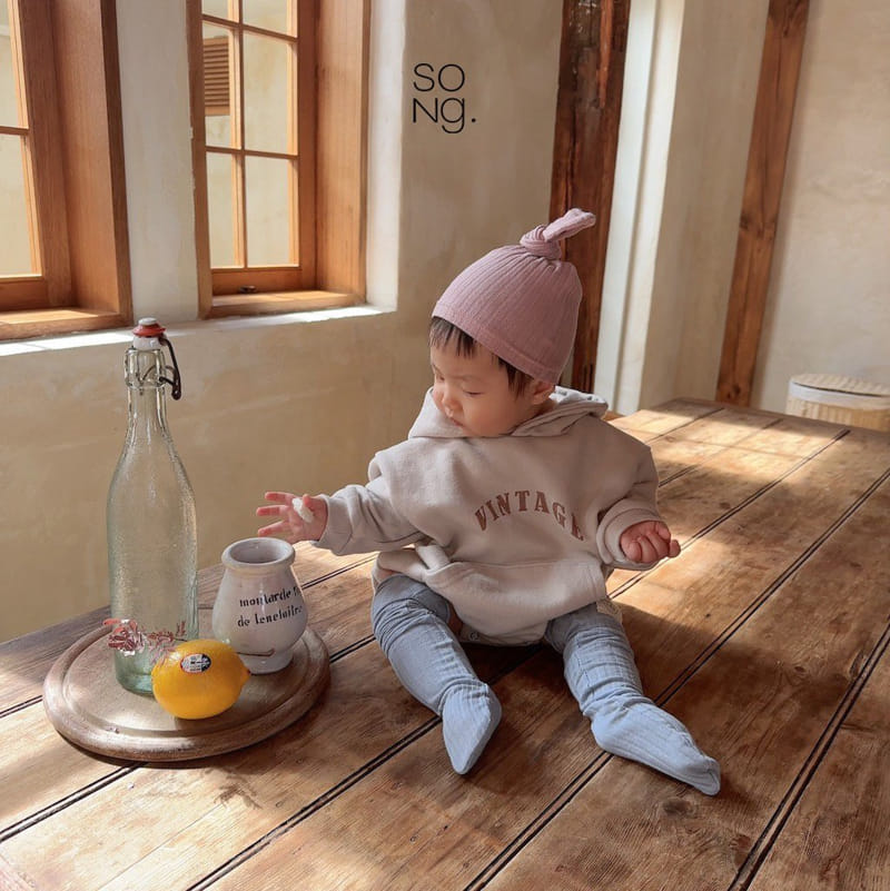 Song - Korean Baby Fashion - #babylifestyle - Vintage Hoody Bodysuit - 6