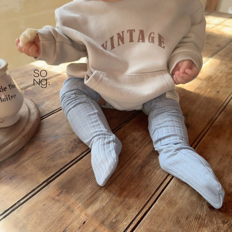 Song - Korean Baby Fashion - #babyoninstagram - Vintage Hoody Bodysuit - 7