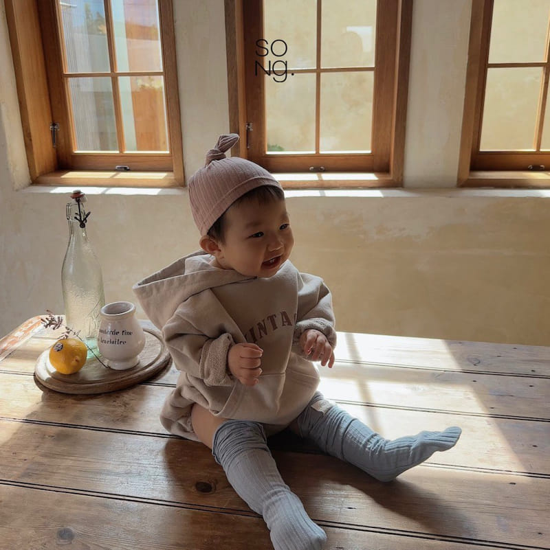 Song - Korean Baby Fashion - #babyoutfit - Vintage Hoody Bodysuit - 10