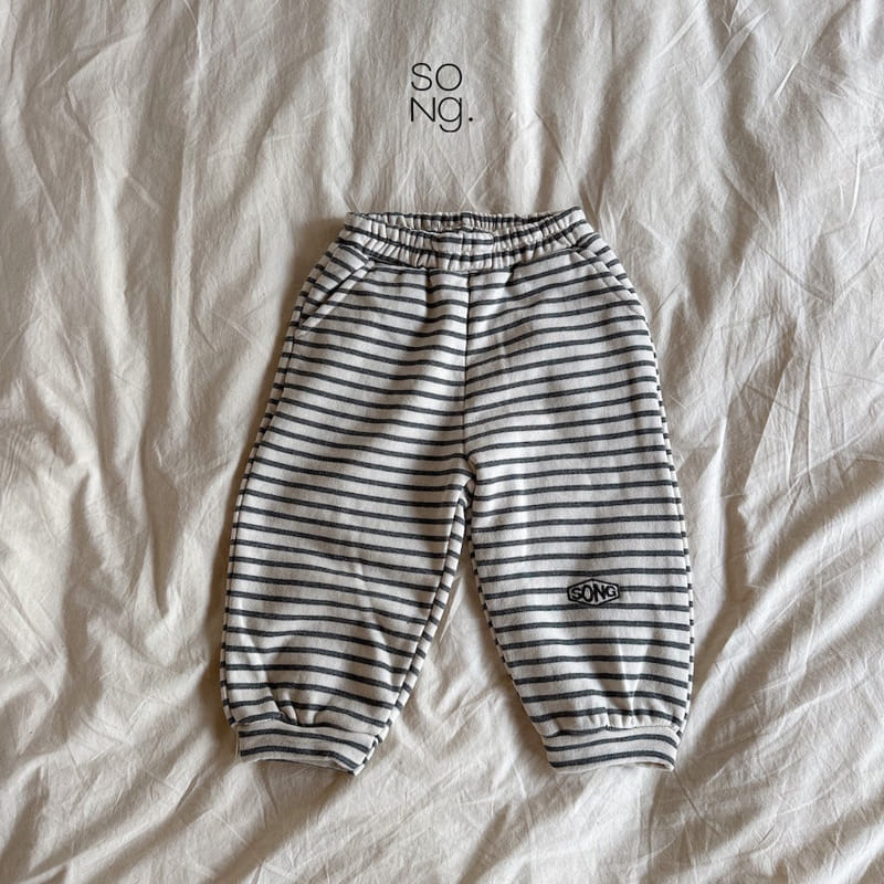 Song - Korean Children Fashion - #stylishchildhood - Stripes Embroidery Pants - 4