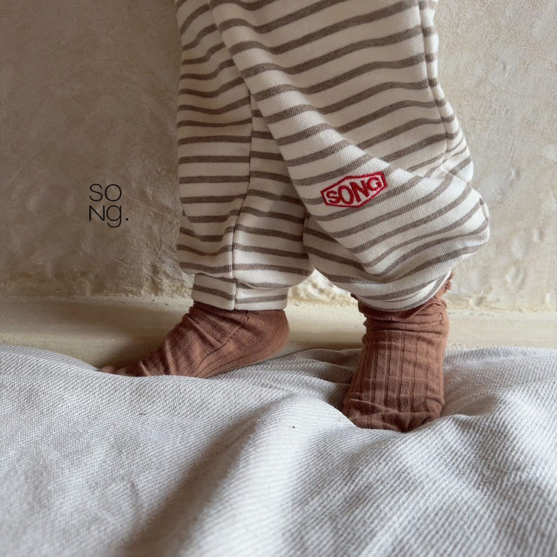 Song - Korean Children Fashion - #discoveringself - Stripes Embroidery Pants - 7