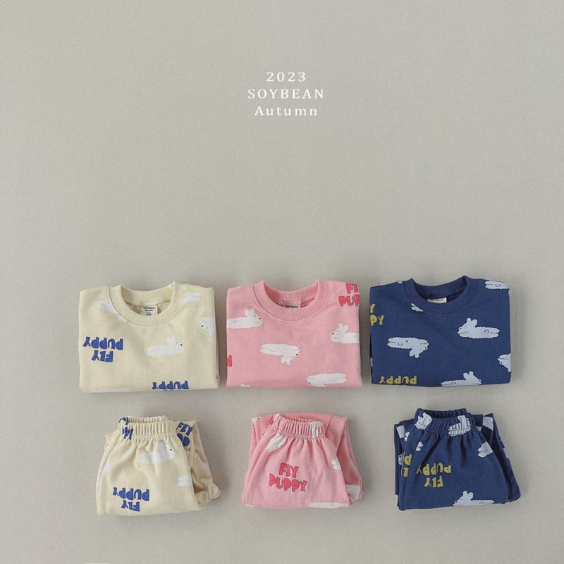 Soybean - Korean Children Fashion - #childofig - Fly Puppy Top Bottom Set - 9