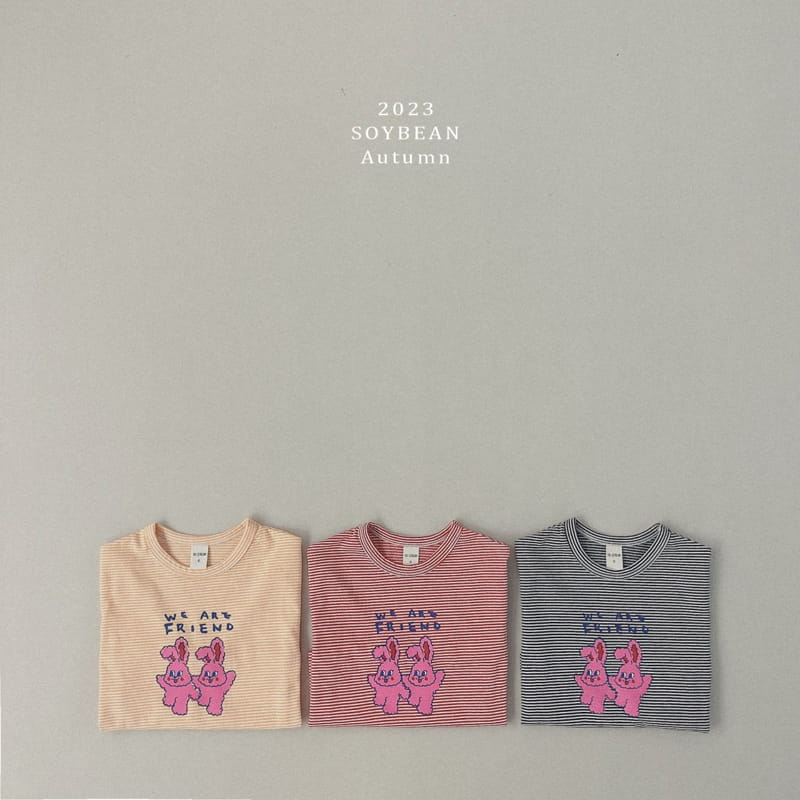 Soybean - Korean Children Fashion - #childofig - Bunny Stripes Tee - 5