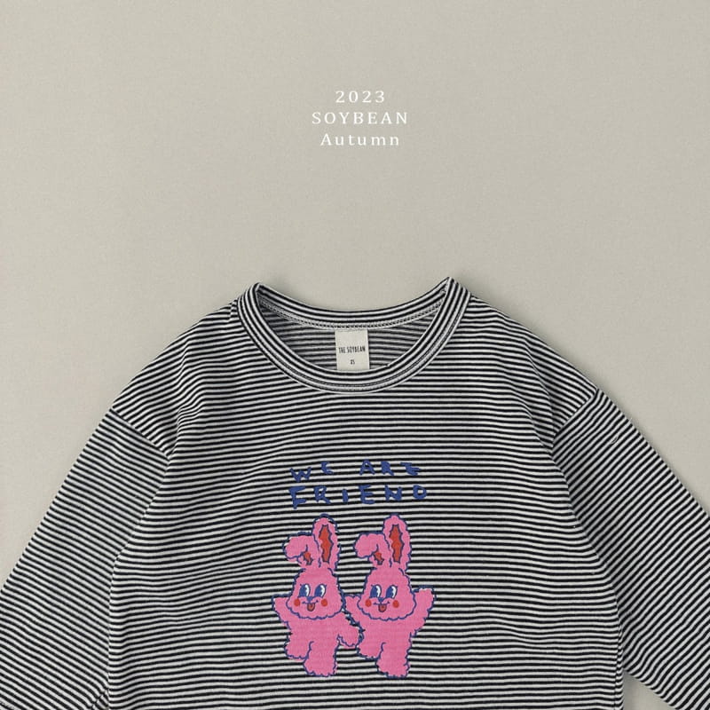 Soybean - Korean Children Fashion - #discoveringself - Bunny Stripes Tee - 8