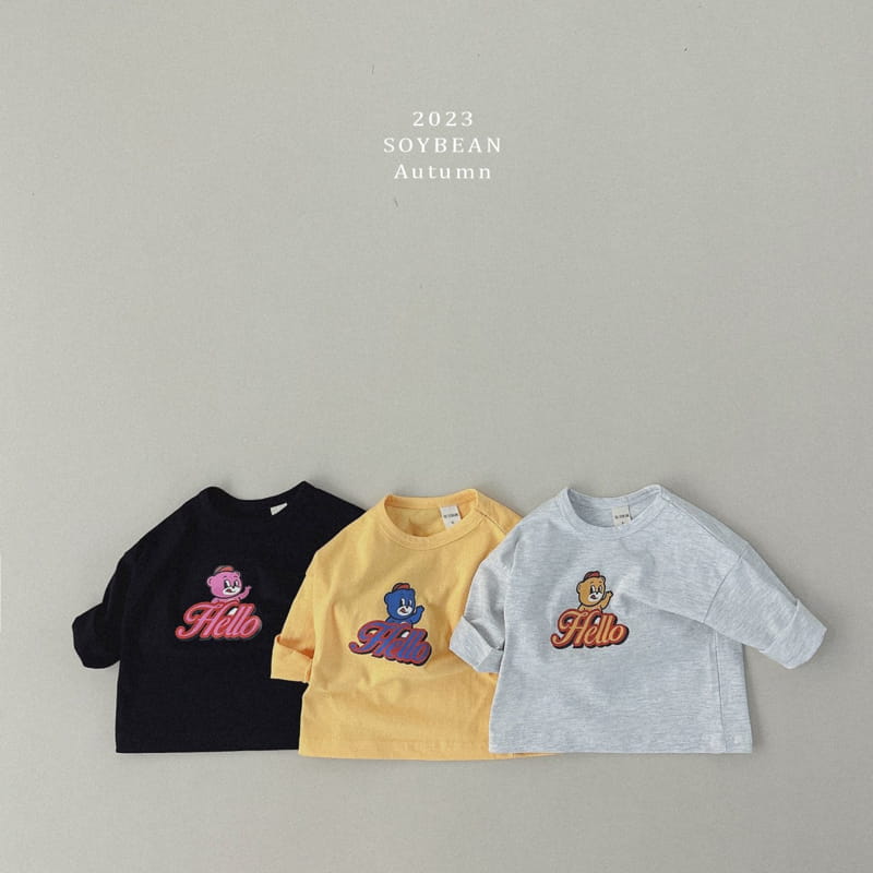 Soybean - Korean Children Fashion - #fashionkids - Hello Bear Tee