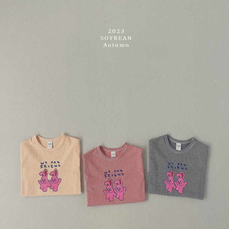 Soybean - Korean Children Fashion - #kidsstore - Bunny Stripes Tee - 11