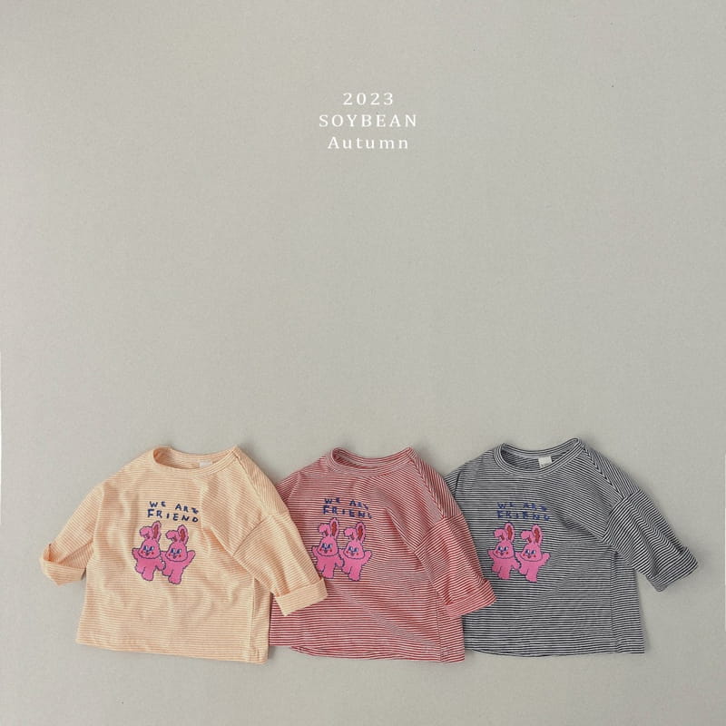 Soybean - Korean Children Fashion - #prettylittlegirls - Bunny Stripes Tee