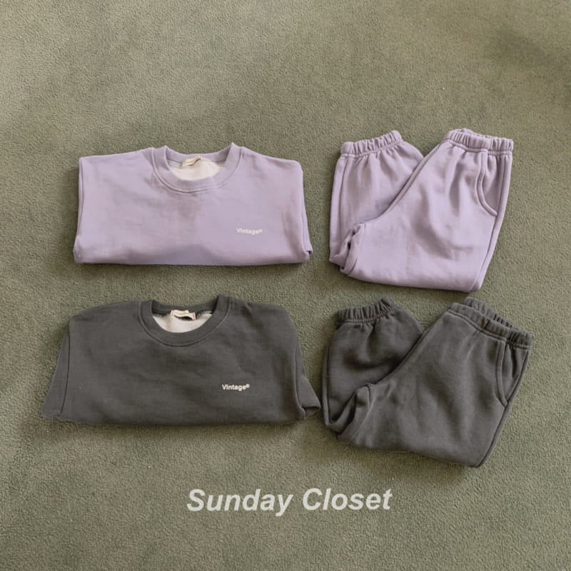 Sunday Closet - Korean Children Fashion - #Kfashion4kids - Vintage Pigment Top Bottom Set - 2