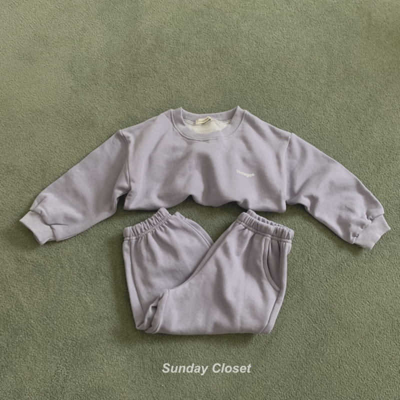 Sunday Closet - Korean Children Fashion - #littlefashionista - Vintage Pigment Top Bottom Set - 3