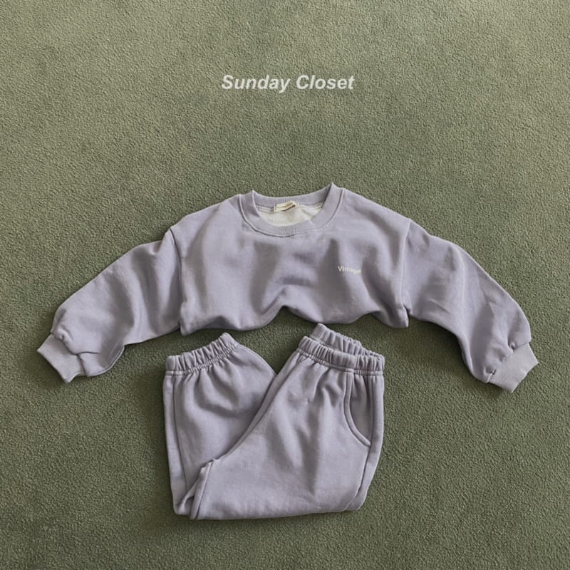 Sunday Closet - Korean Children Fashion - #prettylittlegirls - Vintage Pigment Top Bottom Set - 6