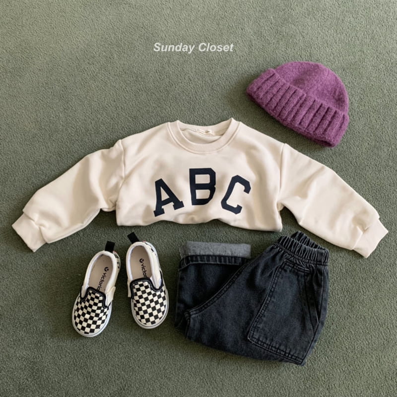 Sunday Closet - Korean Children Fashion - #toddlerclothing - ABC 7 Sweatshirt - 7