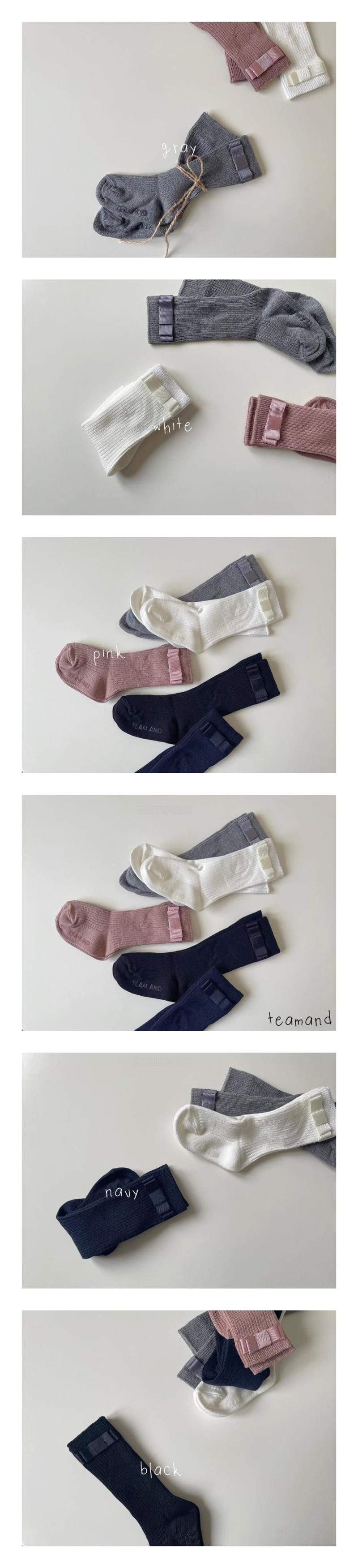 Teamand - Korean Children Fashion - #fashionkids - Ribbon Rib Knee Socks