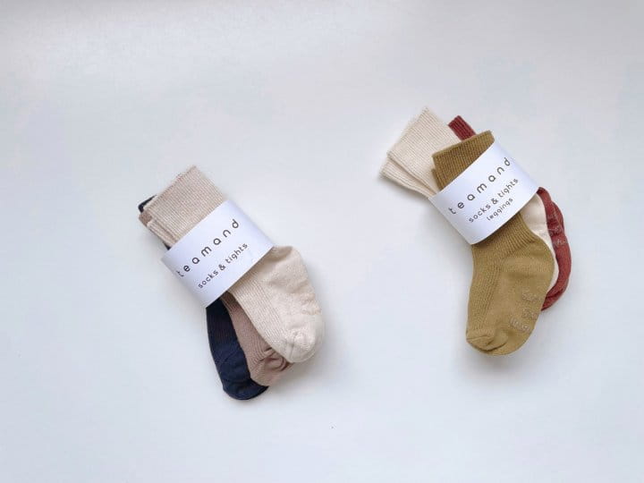 Teamand - Korean Children Fashion - #minifashionista - Pie Socks Set with Mom - 2