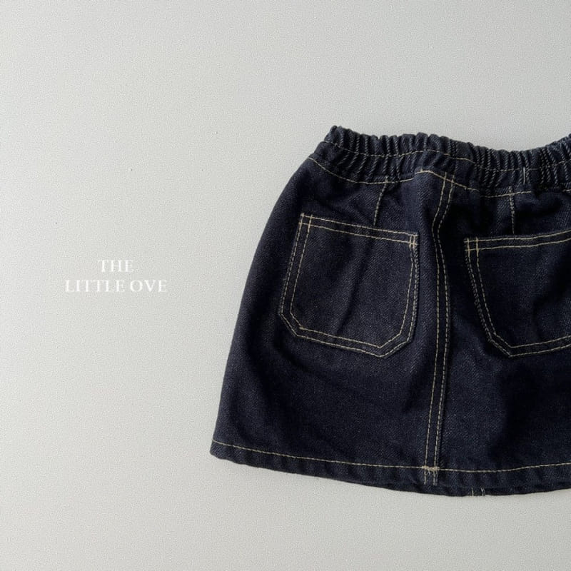 The Little Ove - Korean Children Fashion - #prettylittlegirls - Deep Denim Skirt - 4