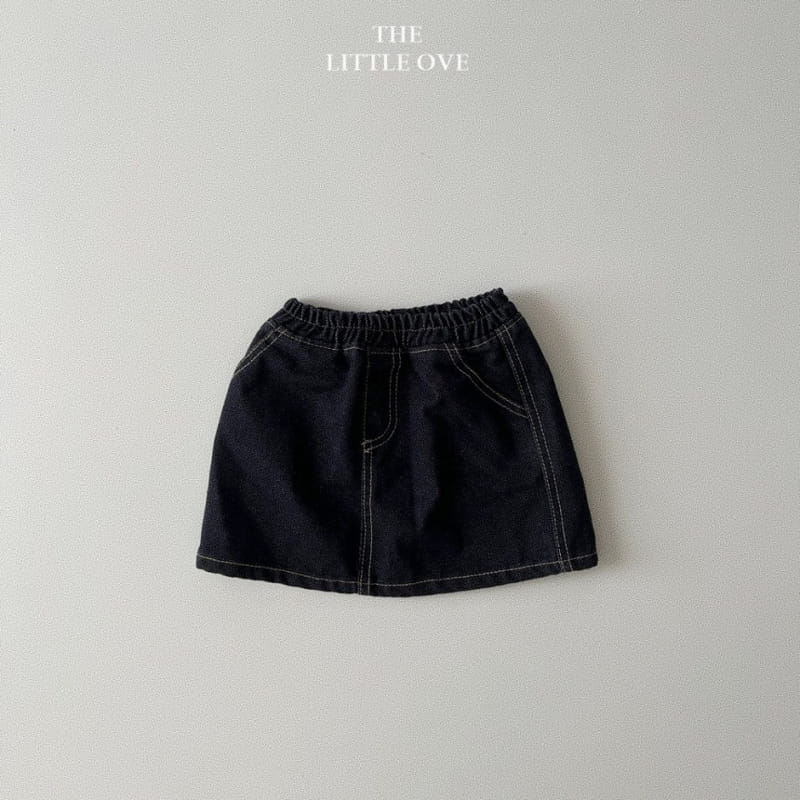 The Little Ove - Korean Children Fashion - #childofig - Deep Denim Skirt - 5