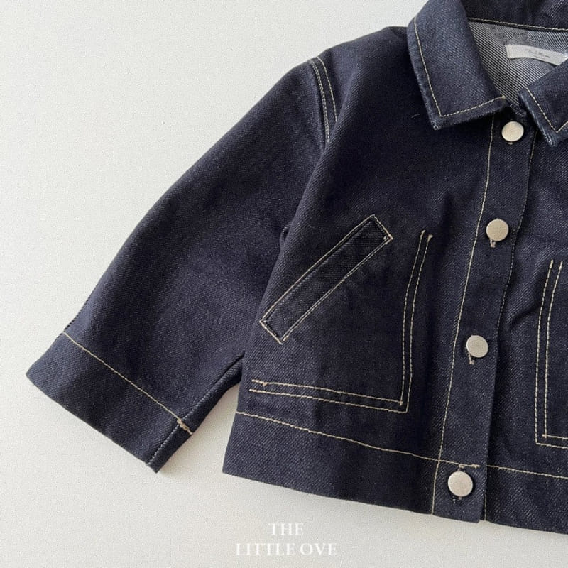 The Little Ove - Korean Children Fashion - #childofig - Minimall Denim Jacket - 4