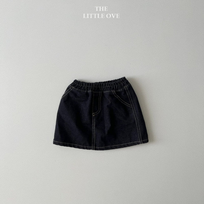 The Little Ove - Korean Children Fashion - #minifashionista - Deep Denim Skirt - 2