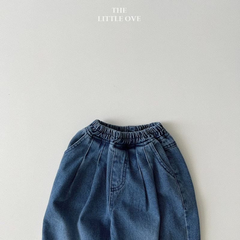 The Little Ove - Korean Children Fashion - #prettylittlegirls - Wished Wrinkle Denim Jeans - 5