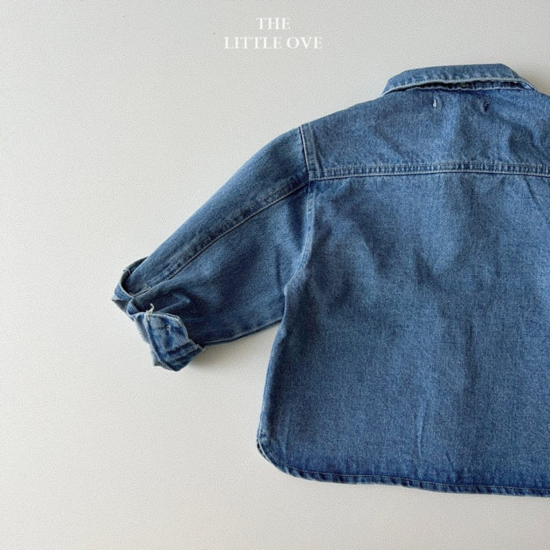 The Little Ove - Korean Children Fashion - #todddlerfashion - Western Denim Jacket - 5