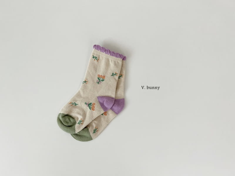 V Bunny - Korean Children Fashion - #Kfashion4kids - Flower Socks Set - 5