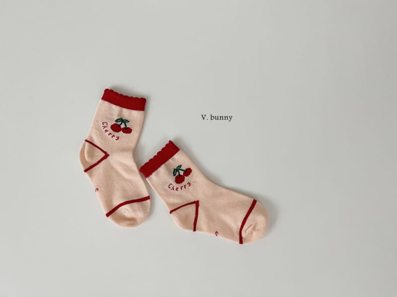 V Bunny - Korean Children Fashion - #childofig - Ribbon Check Socks Set - 3