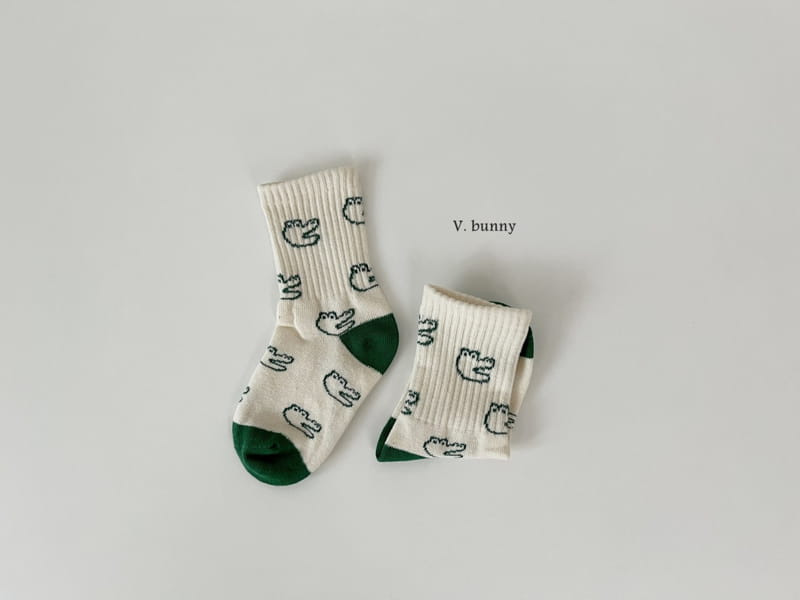 V Bunny - Korean Children Fashion - #childofig - Crocodile Socks Set - 7