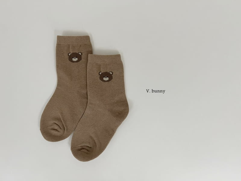 V Bunny - Korean Children Fashion - #childofig - Five Bear Socks Set - 3