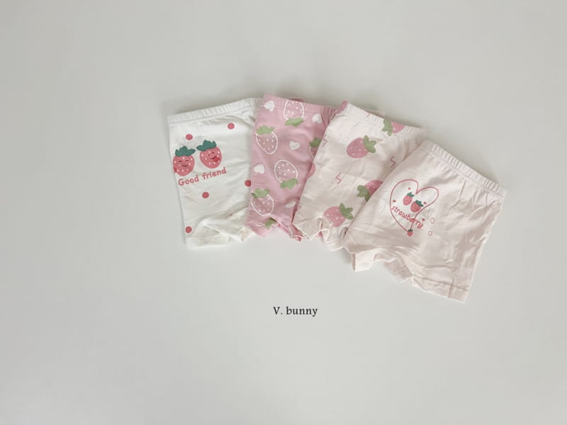 V Bunny - Korean Children Fashion - #childofig - Good Strawberry Underwear Set - 5