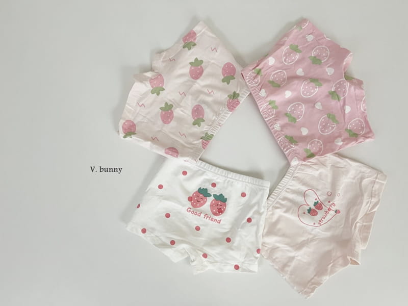 V Bunny - Korean Children Fashion - #childofig - Good Strawberry Underwear Set - 6