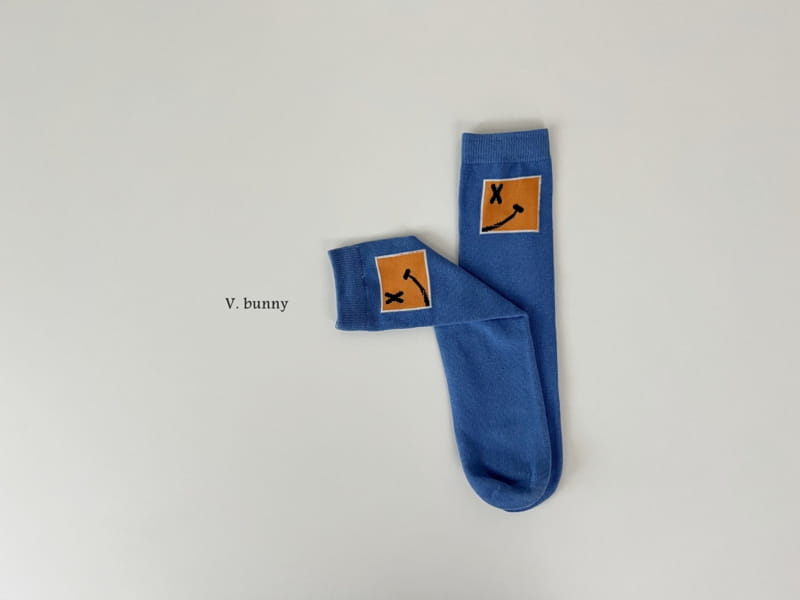 V Bunny - Korean Children Fashion - #childrensboutique - Square Smile Socks Set - 2