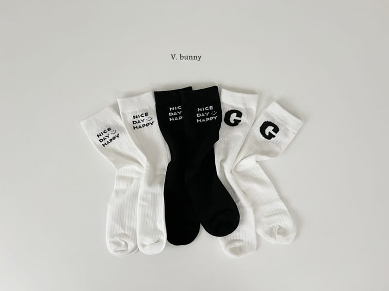 V Bunny - Korean Children Fashion - #childrensboutique - Happy Day Socks Set