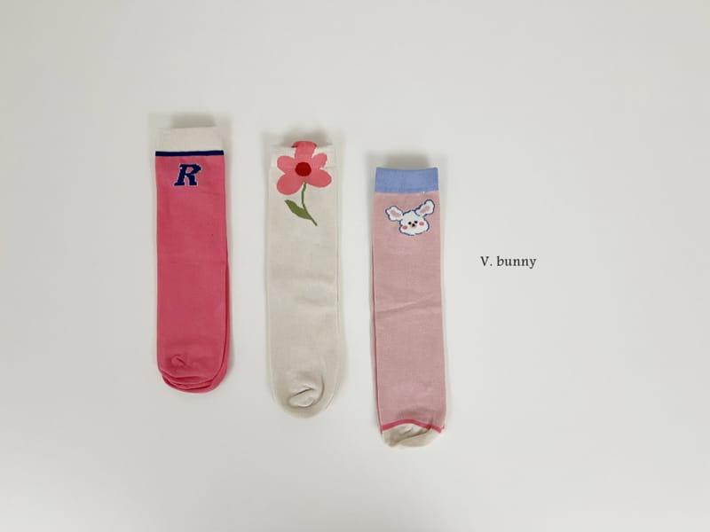 V Bunny - Korean Children Fashion - #childrensboutique - Alto Socks Set - 10