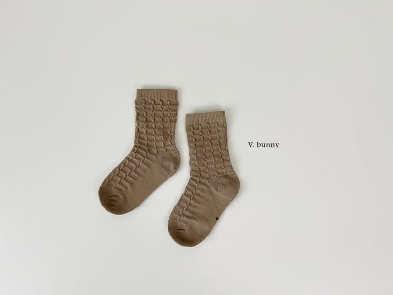 V Bunny - Korean Children Fashion - #childrensboutique - Waffle Socks Set - 6