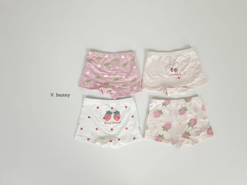 V Bunny - Korean Children Fashion - #childrensboutique - Good Strawberry Underwear Set - 7