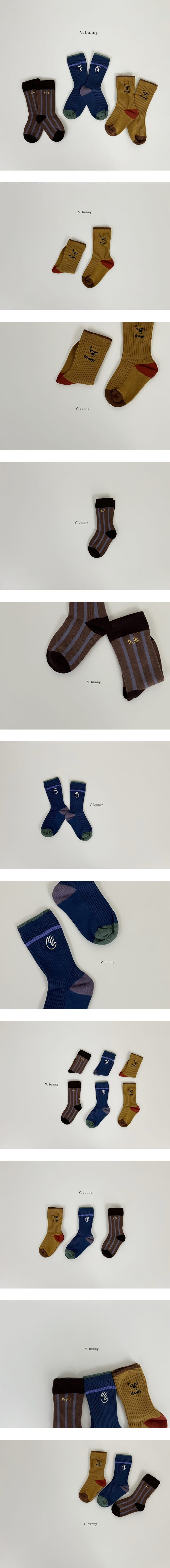 V Bunny - Korean Children Fashion - #childrensboutique - Crap Socks Set