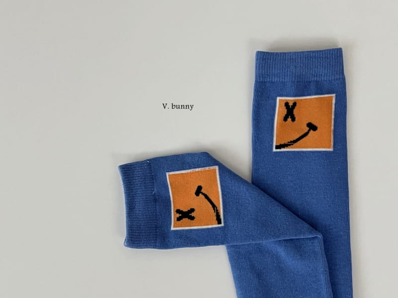 V Bunny - Korean Children Fashion - #designkidswear - Square Smile Socks Set - 3