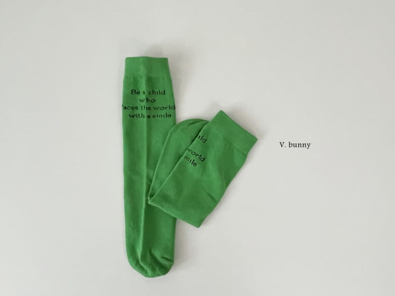 V Bunny - Korean Children Fashion - #designkidswear - Square Smile Socks Set - 4