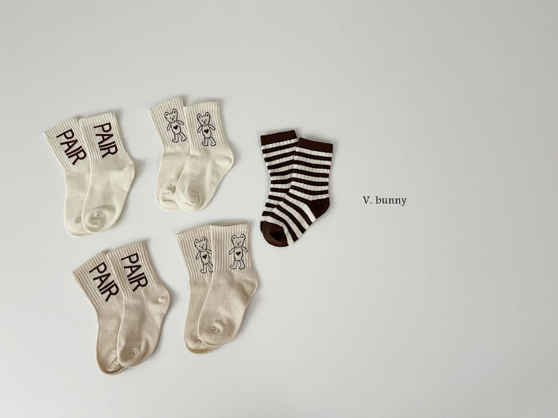 V Bunny - Korean Children Fashion - #discoveringself - Fair Socks Set - 9