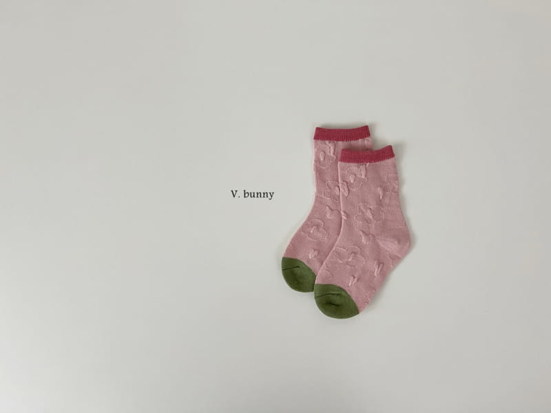 V Bunny - Korean Children Fashion - #discoveringself - Pink Bear Socks Set - 7