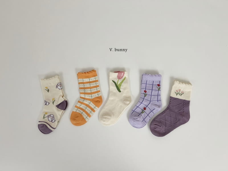 V Bunny - Korean Children Fashion - #discoveringself - Tulip Socks Set