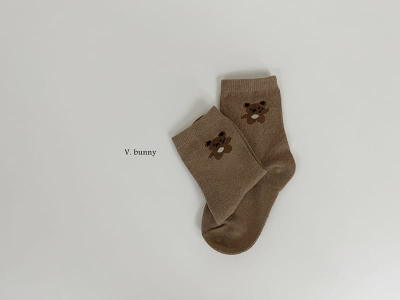 V Bunny - Korean Children Fashion - #discoveringself - Five Bear Socks Set - 6