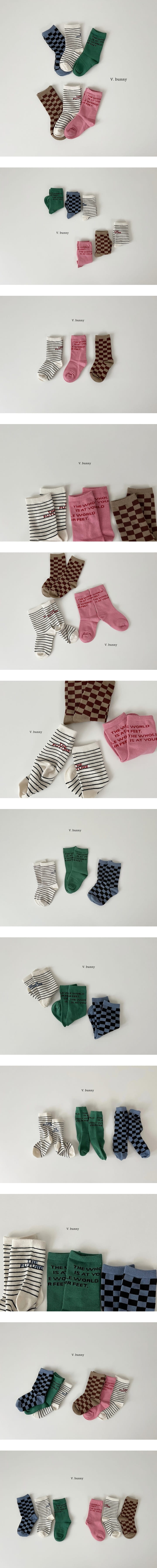 V Bunny - Korean Children Fashion - #discoveringself - Future Socks Set