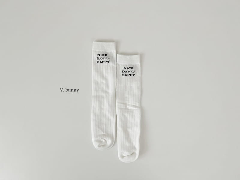 V Bunny - Korean Children Fashion - #discoveringself - Happy Day Socks Set - 4