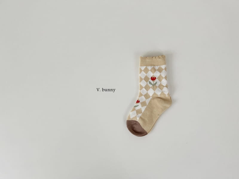 V Bunny - Korean Children Fashion - #discoveringself - Dia Flower Socks Set - 4