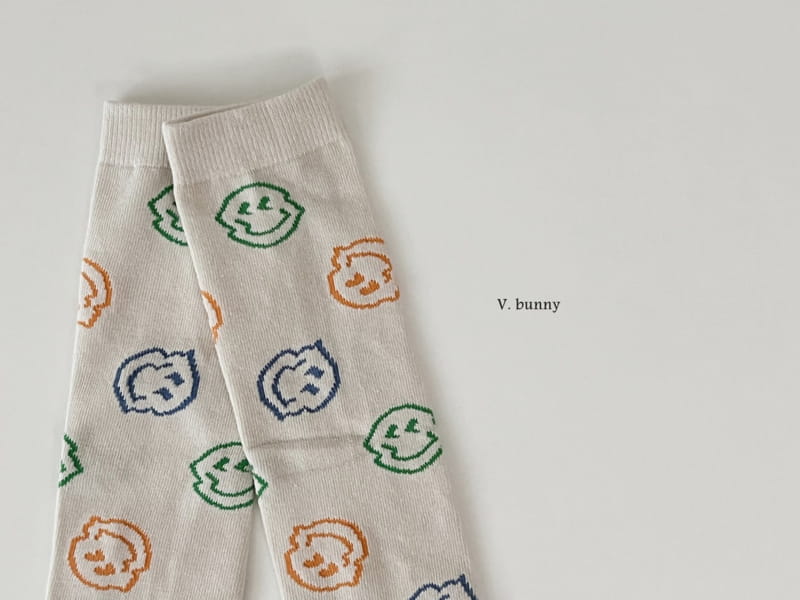 V Bunny - Korean Children Fashion - #kidsstore - Square Smile Socks Set - 7