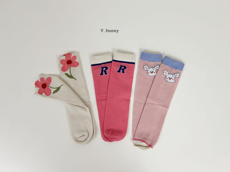 V Bunny - Korean Children Fashion - #kidsstore - Alto Socks Set