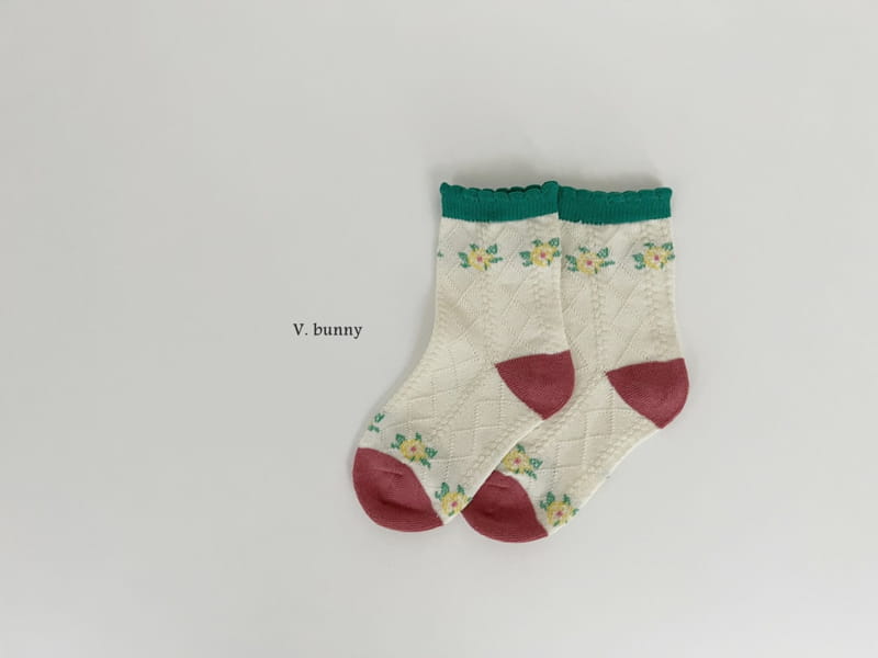 V Bunny - Korean Children Fashion - #kidsstore - Green Garden Socks Set - 5